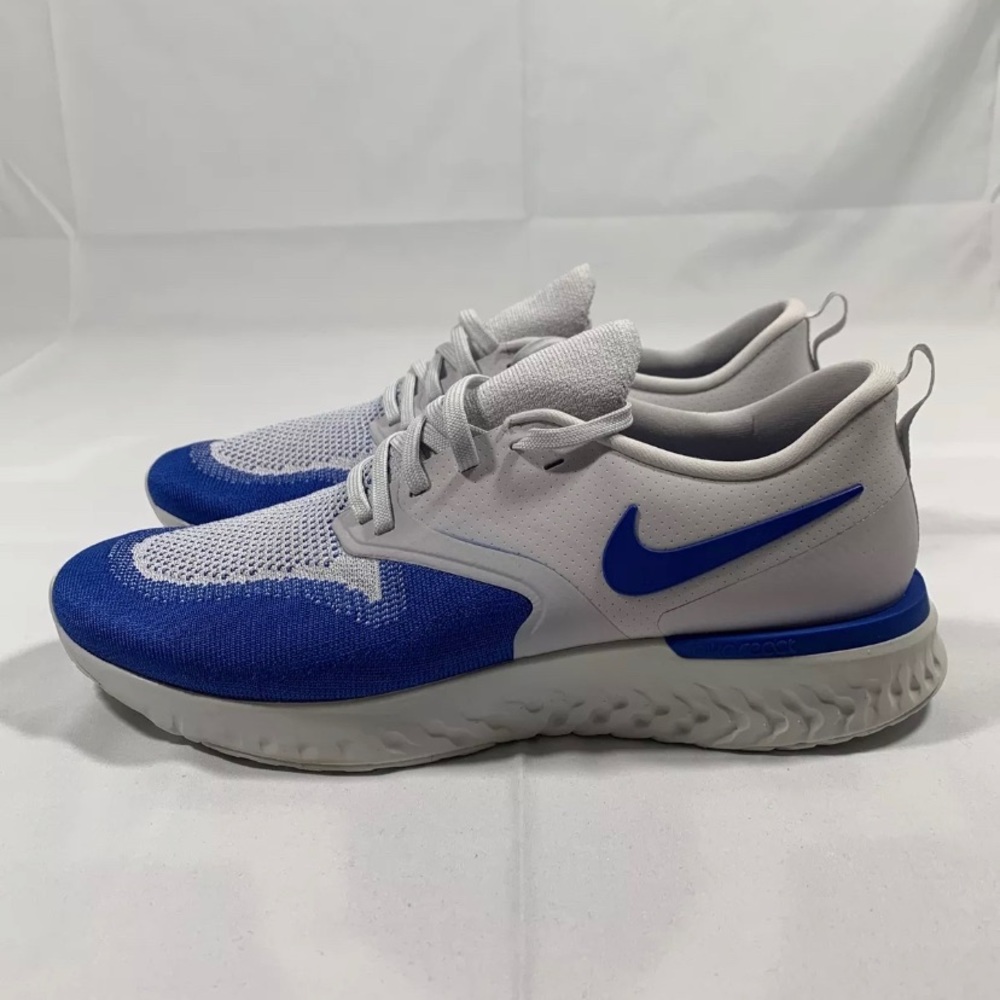 Nike Odyssey React 2 Flyknit Game Royal Running Shoes Sneakers Mens sz 10.5 & 12